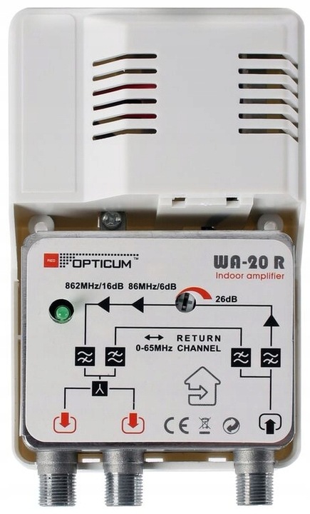 Wzmacniacz Sygnału Telewizyjnego DVB-T UHF VHF do Dekodera Anteny