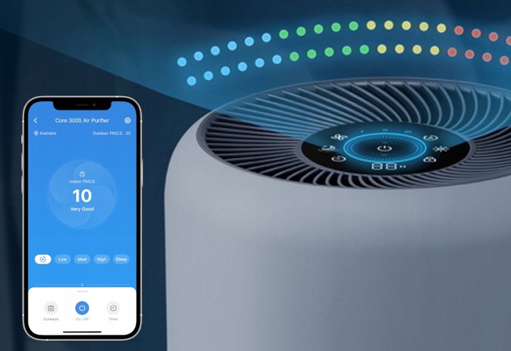 Oczyszczacz powietrza Levoit Core 300S HEPA smog dym smart wifi auto