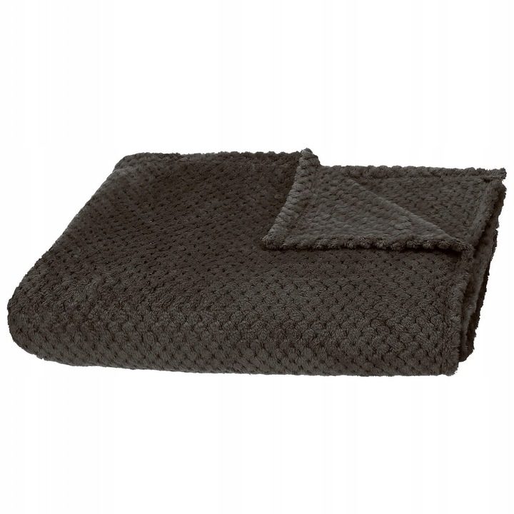 GRUBY KOC CIEPŁY NARZUTA DWUSTRONNA NA ŁÓŻKO KANAPĘ 220x200 cm PLED MIĘKKI