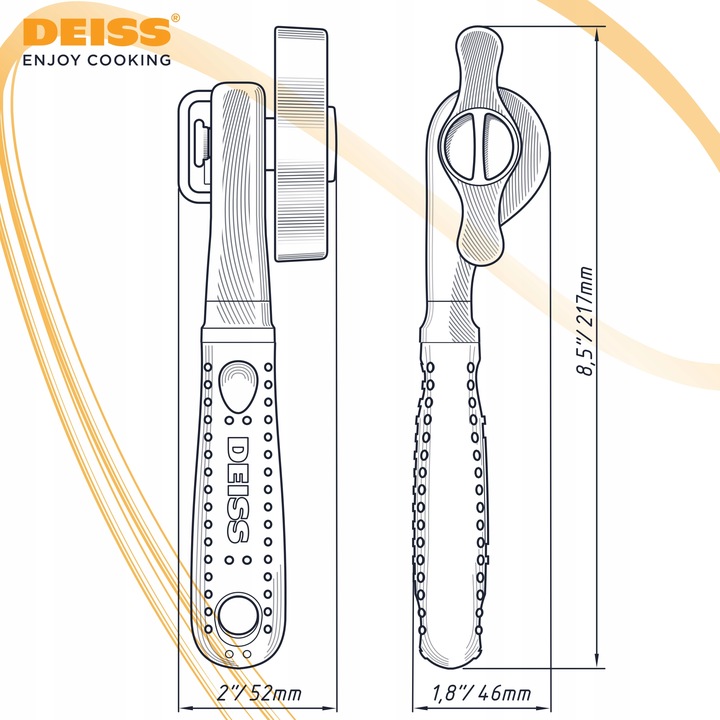 Deiss PRO Otwieracz do puszek konserw solidny