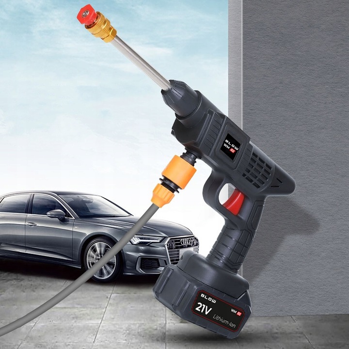 MYJKA CIŚNIENIOWA AKUMULATOROWA DO OKIEN OGRODU KOSTKI 2X AKUMULATOR ZESTAW