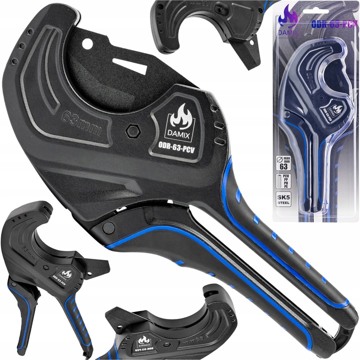 OBCINAK NOŻYCE DO CIĘCIA RUR PEX PCV PP PU PE TEFLON STAL SK5 63 MM