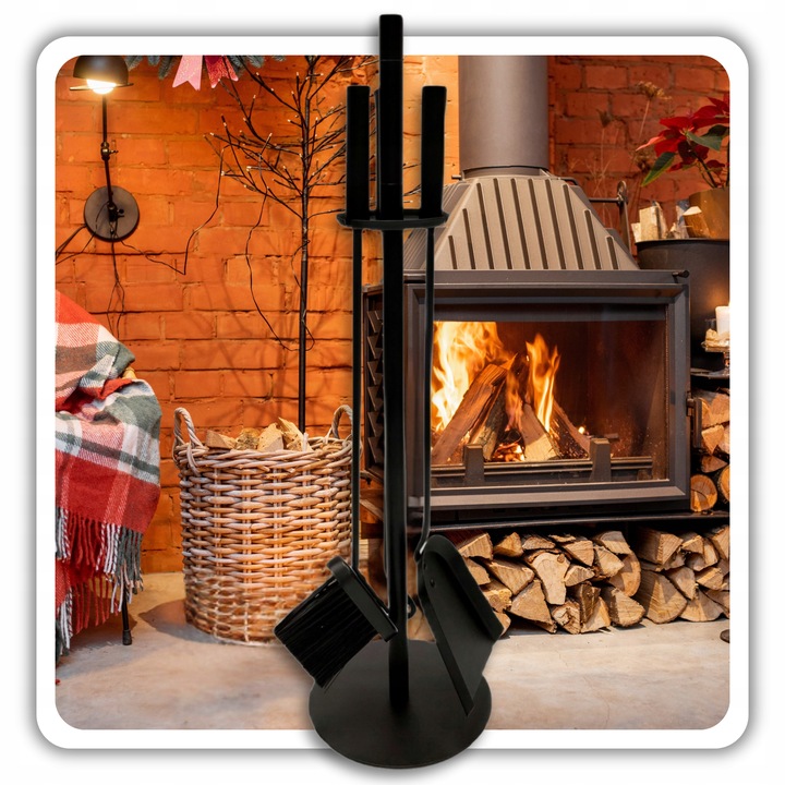 ZESTAW KOMINKOWY HELSINKI 4W1 NARZĘDZIA AKCESORIA DO KOMINKA