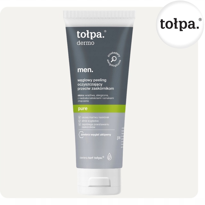 Peeling Węglowy Oczyszczający Przeciw Zaskórnikom dla Mężczyzn 100 ml