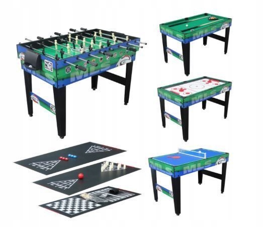 MULTI STÓŁ DO GIER 12w1 PIŁKARZYKI PING PONG