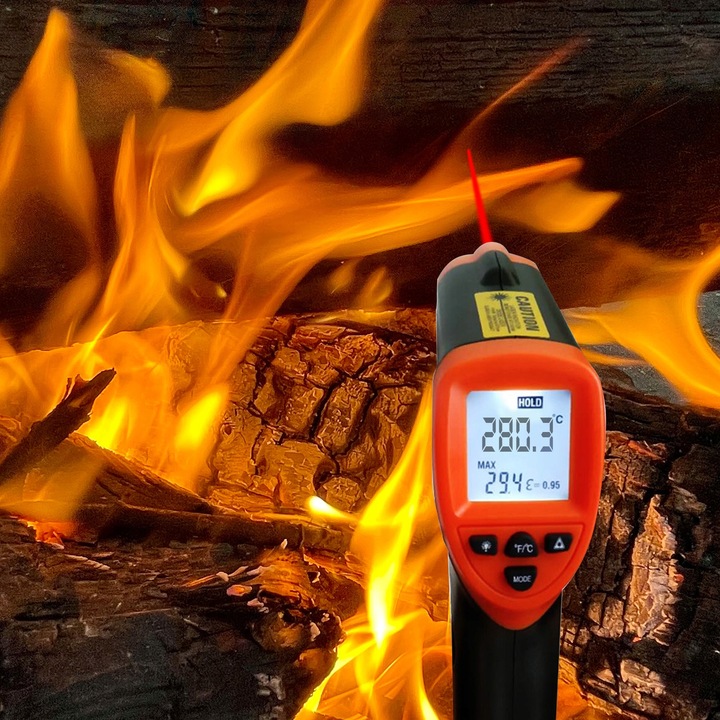 Pirometr TERMOMETR LASEROWY bezdotykowy do GASTRONOMI PRZEMYSŁU -50-500°C