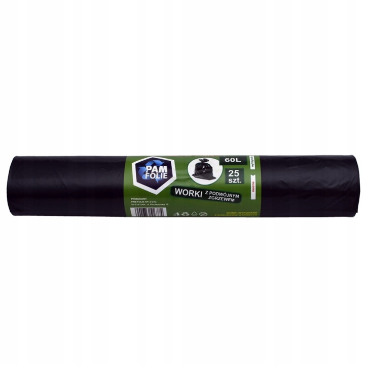 WORKI NA ŚMIECI 360L 100szt Uniwersalne Mocne Grube Czarne Duże Pam Folie
