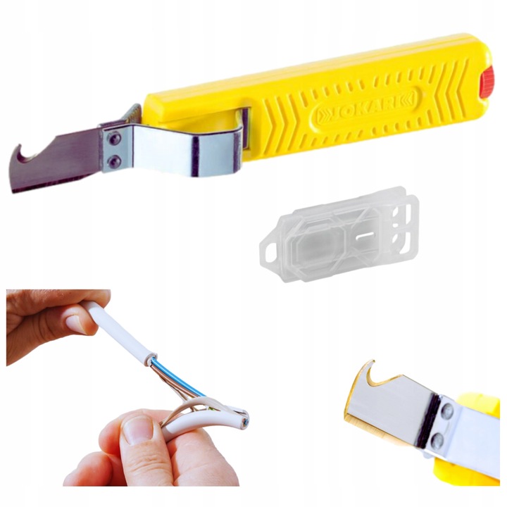 Nóż do ściągania izolacji Jokari ściągacz izolacji kabli JO10282 28h
