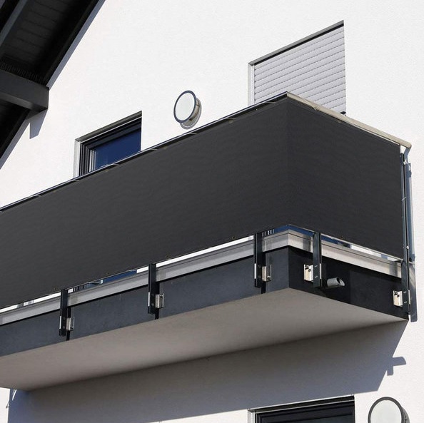 OSŁONA NA BALKON 95% GRAFITOWA NA TARAS PŁOT MATA BALKONOWA 1x7m +