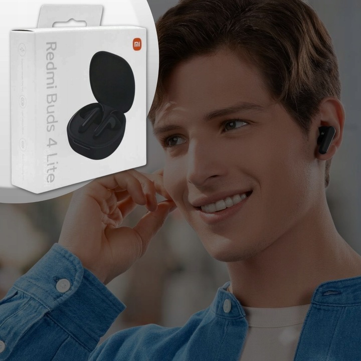 SŁUCHAWKI BEZPRZEWODOWE XIAOMI REDMI BUDS 4 LITE LEKKIE WODOODPORNE