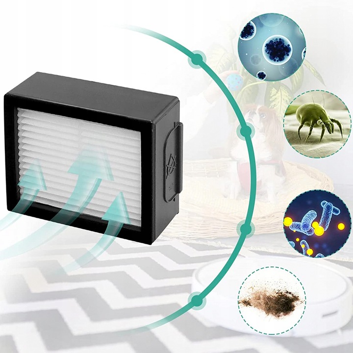 12 szt. FILTR FILTRY DO IROBOT ROOMBA E4 E5 E6 E7 I3 I4 I5 I6 I7 I8 J7