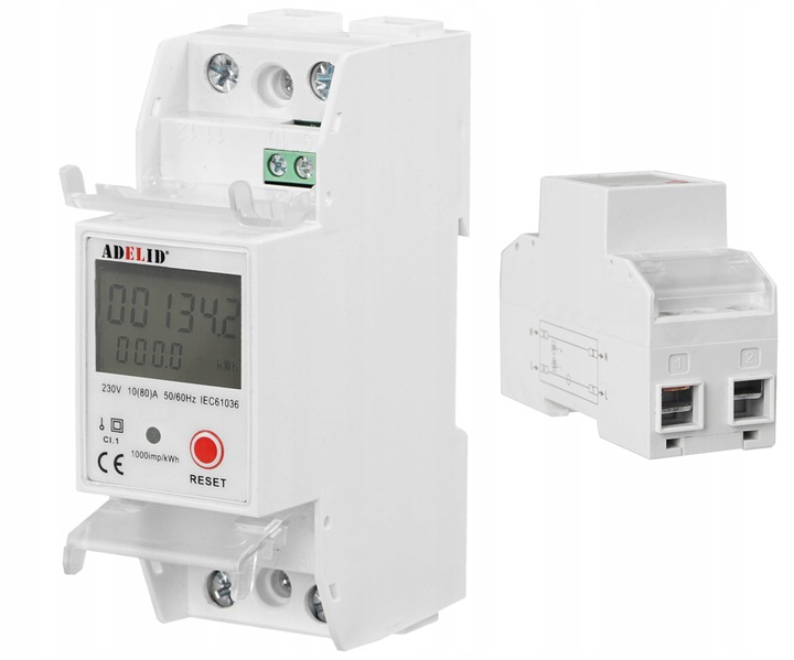 LICZNIK JEDNOFAZOWY ENERGII PRĄDU 10(80)A 1F