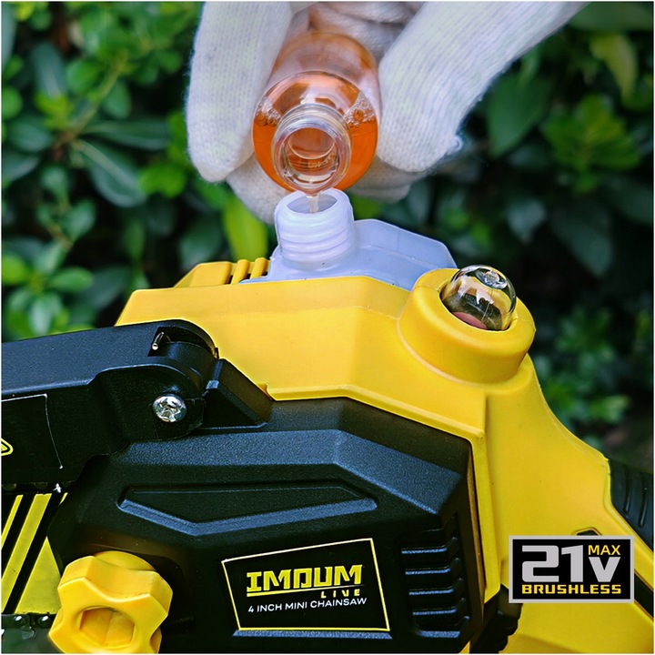 MINI PIŁA ŁAŃCUCHOWA PILARKA GAŁĘZIÓWKA AKUMULATOROWA 4" ZESTAW 2AKU IMOUM