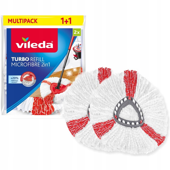 VILEDA wkład do mopa obrotowego TURBO 2 szt ORYGINALNE + gratis