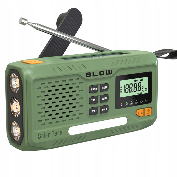 RADIO PRZENOŚNE KUCHENNE SOLARNE DYNAMO BUDOWLANE LATARKA POWERBANK