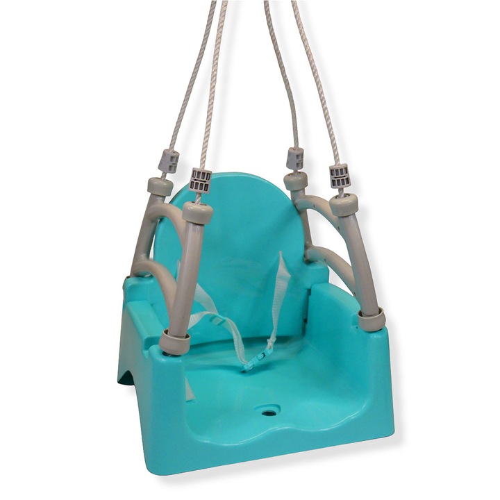 HUŚTAWKA DLA DZIECI KUBEŁKOWA OGRODOWA 3W1 MOCNA SZARA