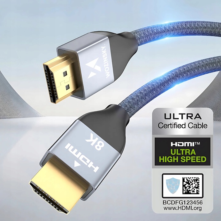 KABEL HDMI 2.1 8K 4K eARC PRZEWÓD PRZYŁĄCZE HDMI DO TV PS5