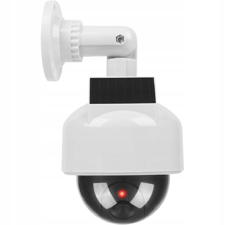 ATRAPA KAMERY KOPUŁKOWA OBROTOWA 360 MONITORING SOLARNA DIODA LED