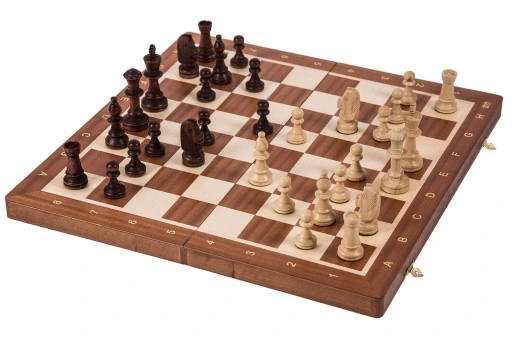 OUTLET Szachy drewniane Turniejowe nr 5 Mahoń Lux