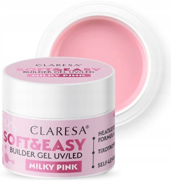 Claresa Soft&Easy Builder Gel Żel Budujący Milky Pink 45g