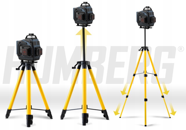 POZIOMICA LASEROWA LASER KRZYŻOWY 4D SAMOPOZIOMUJĄCY 40m 2 Akumulatory