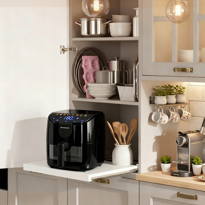 FRYTKOWNICA BEZTŁUSZCZOWA AIR FRYER FRYTOWNICA 4L BERDSEN 1500W