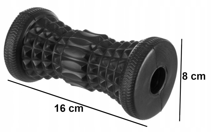 Wałek do masażu stóp z wypustkami Roller z kolcami masażer ciała Rolka 16x8