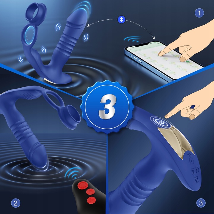 Zdalnie sterowany masażer prostaty z aplikacją APP