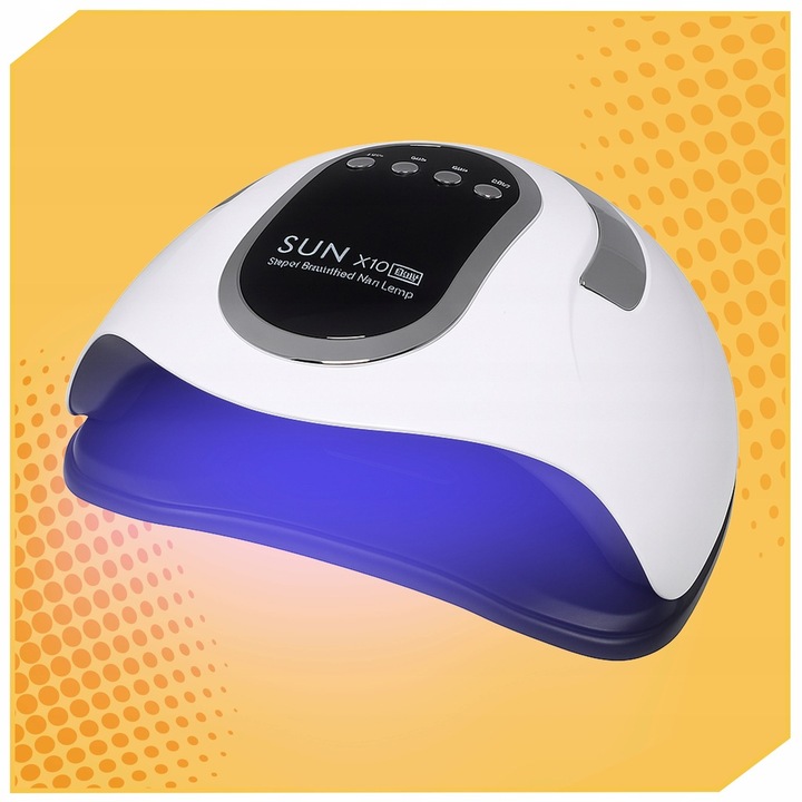 Mocna Lampa Do Paznokci Hybryd Żeli UV LED Sun x10 Max LCD Z Rączką