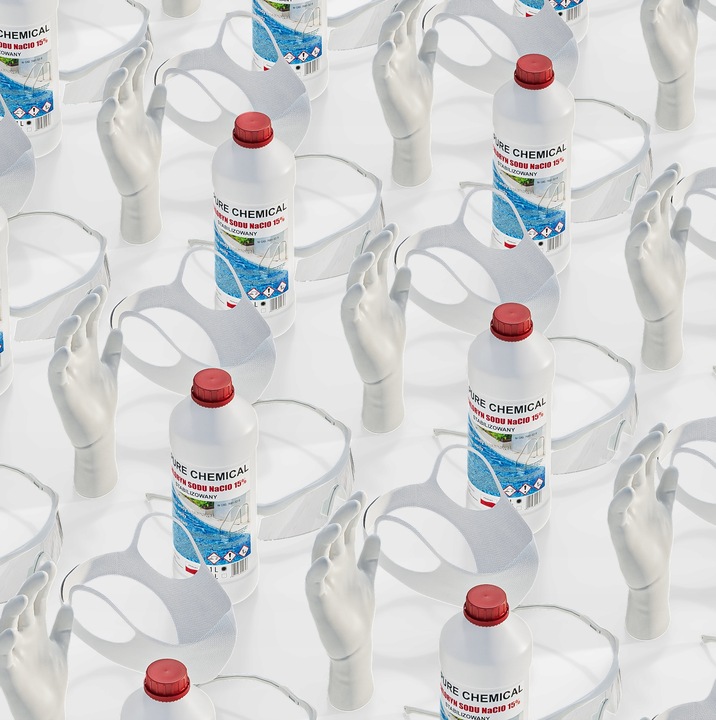 PODCHLORYN SODU 15% CHLOR W PŁYNIE DO WODY DO DREWNA 5L