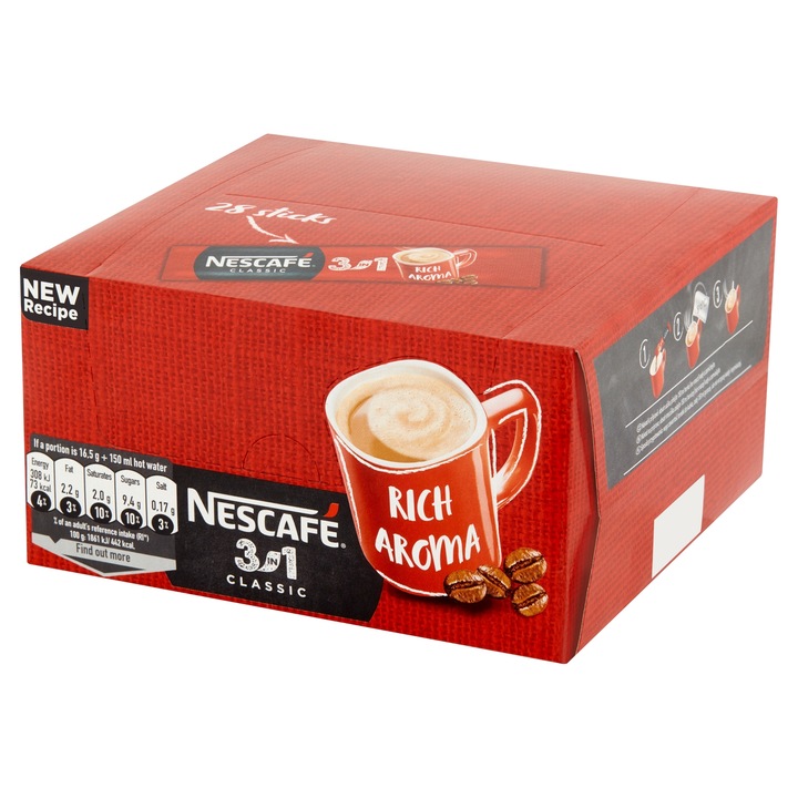 KAWA w SASZETKACH Nescafé 3w1 Classic 28 szt x 16,5 g w KARTONIE
