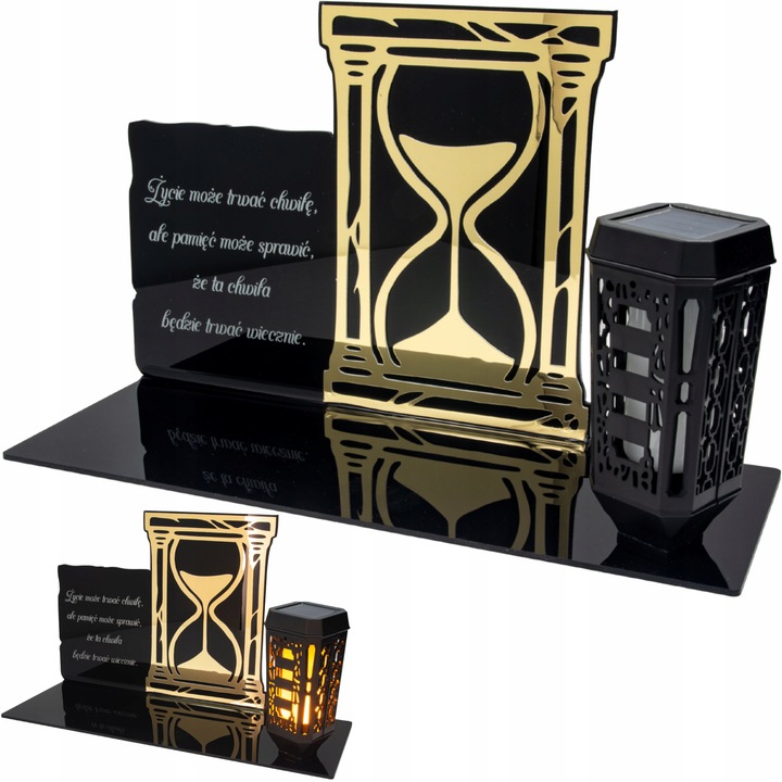 SOLARNY ZNICZ Led Statuetka NA CMENTARZ GRÓB DUŻA Lampka Led z Grawerem