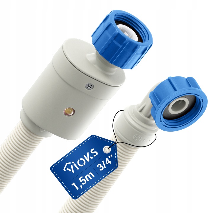 Waz Zasilający Dopływowy z Zaworem Aquastop do Pralki / Zmywarki 1,5 m