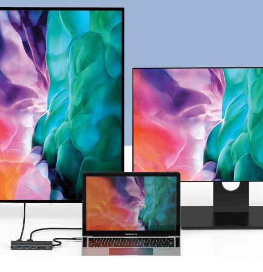 HUB USB-C Adapter 10w1 DisplayPort 1.4 HDMI 2.1 8K 4K 120Hz Display Port M1