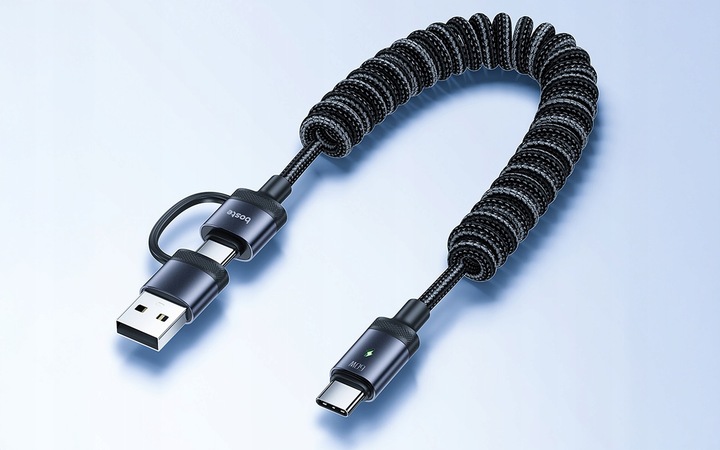 BOSTE SZYBKI KABEL PRZEWÓD USB-C / USB-A DO USB-C 2W1 60W PD QC MOCNY 1.5M