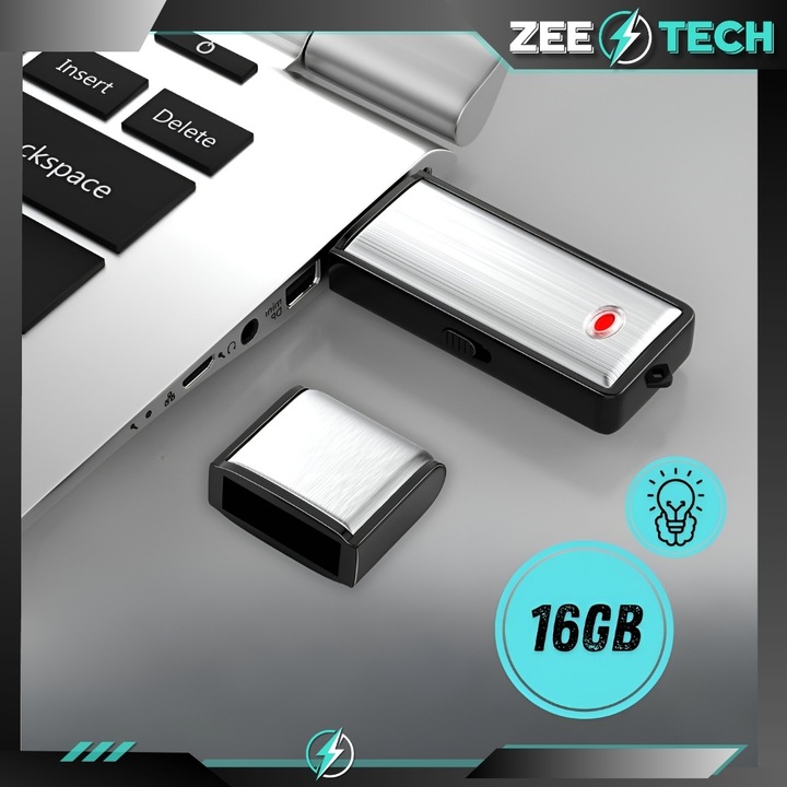 MINI DYKTAFON SZPIEGOWSKI PENDRIVE 16 GB PODSŁUCH PLUSKWA DETEKCJA