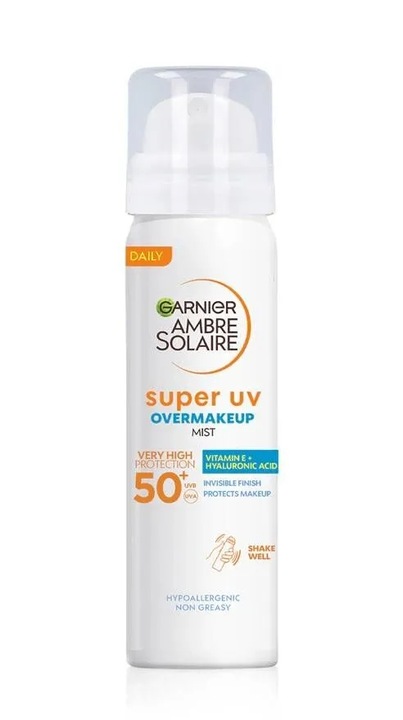 Mgiełka Ochronna Do Twarzy Filtr SPF50+ Garnier Ambre Solaire Super UV 75ml