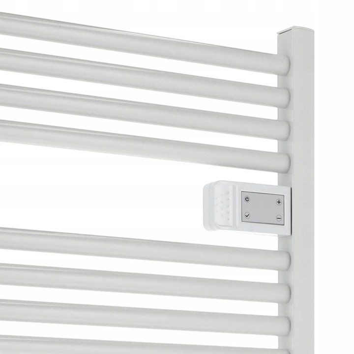 GRZEJNIK ŁAZIENKOWY ELEKTRYCZNY drabinka programator termostat BIAŁY