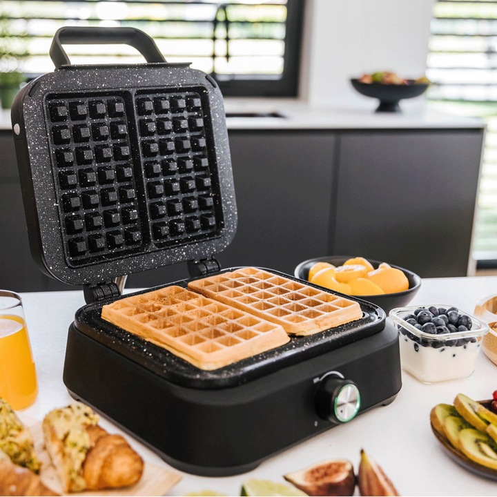 Gofrownica Primaveo 2500W Regulacja Temperatury 2 Duże Chrupiące Gofry