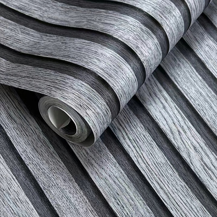 TAPETA LAMEL PANELE ŚCIENNE DREWNIANE 3D WINYLOWA IMITACJA DESKI 45cm x 10m