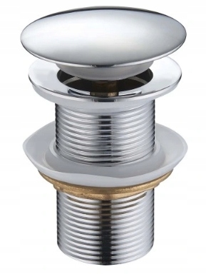 KOREK KLIK KLAK DO UMYWALKI MOSIĘŻNY UMYWALKOWY BEZ PRZELEWU CHROM 1