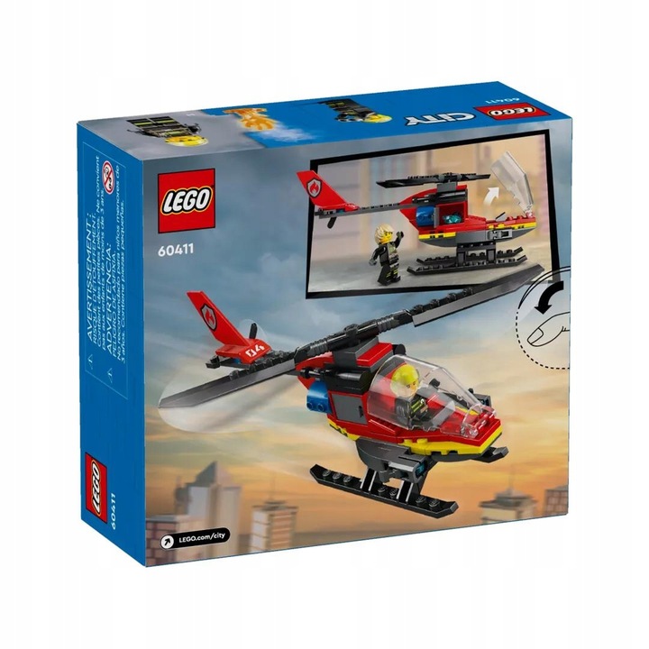 LEGO CITY 5+ STRAŻACKI HELIKOPTER RATUNKOWY 60411