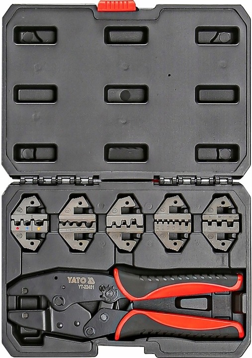 YATO KOMPLET ZESTAW DO ZACISKANIA KONEKTORÓW 5 MATRYC WALIZKA YT-22451