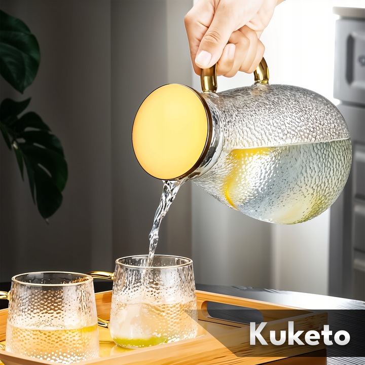 DZBANEK DO HERBATY szklany ZAPARZACZ Z SITEM FILTREM Kuketo Maiden