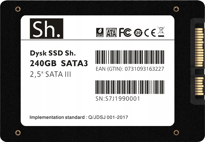 Dysk SSD Sh. 240GB SATA3 2,5" SATA III