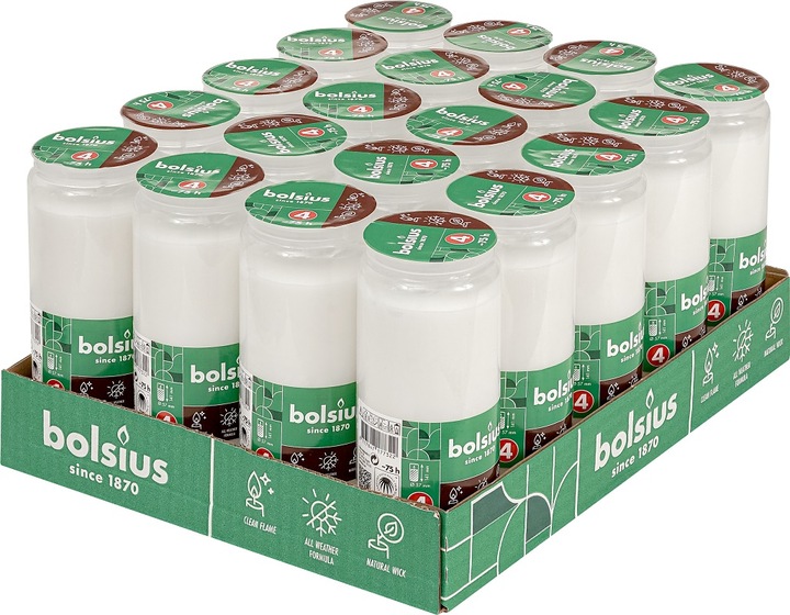 Wkłady Olejowe do Zniczy całoroczne Bolsius RC4 75h - zgrzewka 20