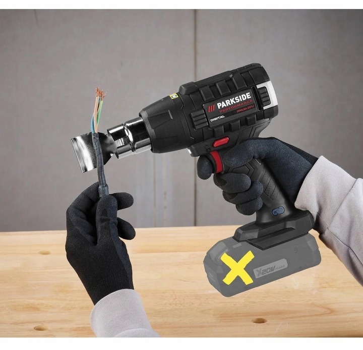 OPALARKA AKUMULATOROWA PARKSIDE PPHLGA A2 20V ZESTAW 3 DYSZE + WALIZKA