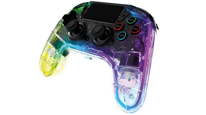 PAD PS4 PRZEZROCZYSTY TOUCH PAD WIBRACJE RGB HALL PROGRAMOWALNE PRZYCISKI