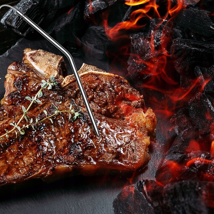 TERMOMETR KUCHENNY -50-300°C BEZPRZEWODOWY CYFROWY LCD SONDA DO MIĘS STEKÓW