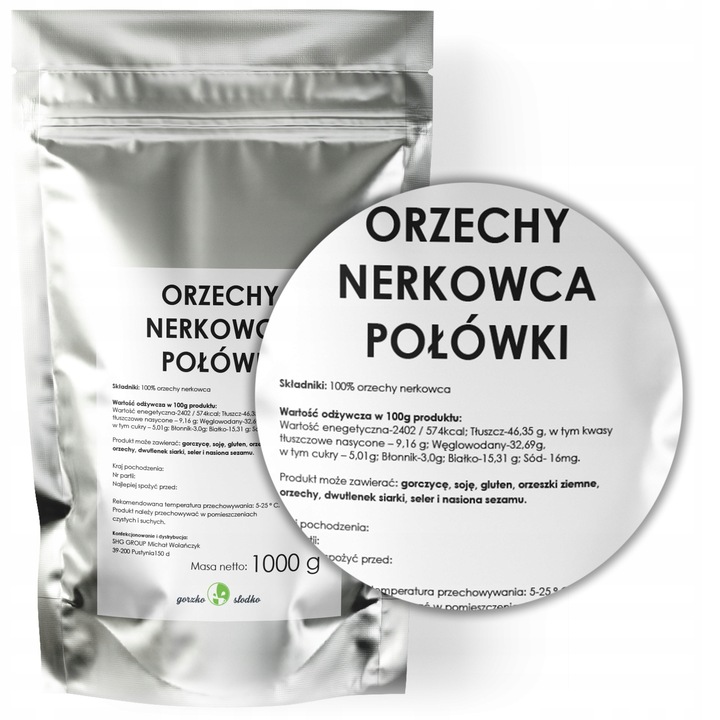 ORZECHY NERKOWCA połówki 1kg